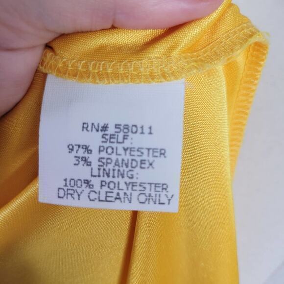 David Meister Bright Yellow Short Sleeve Sheath Dress 8‎ - Picture 7 of 8
